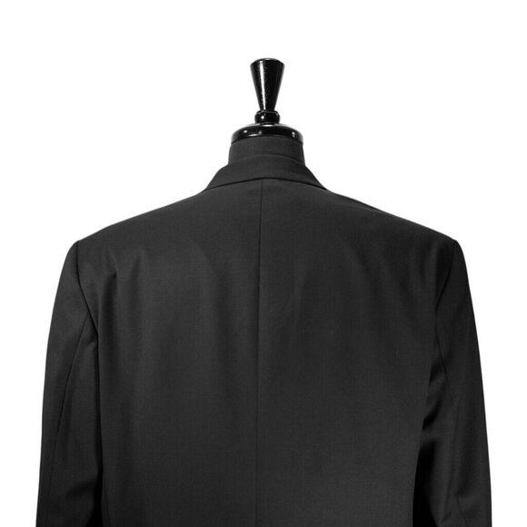 Ralph Lauren Mens Blazer Black 100% Wool 2 Button Lined Jacket Sport Coat 46L - Picture 8 of 9